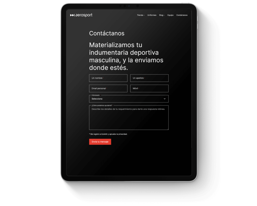 Aerosport · Contactos