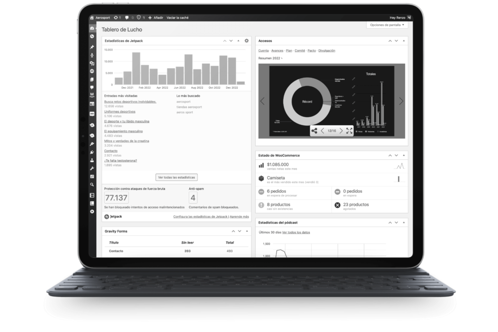 Aerosport · Tablero