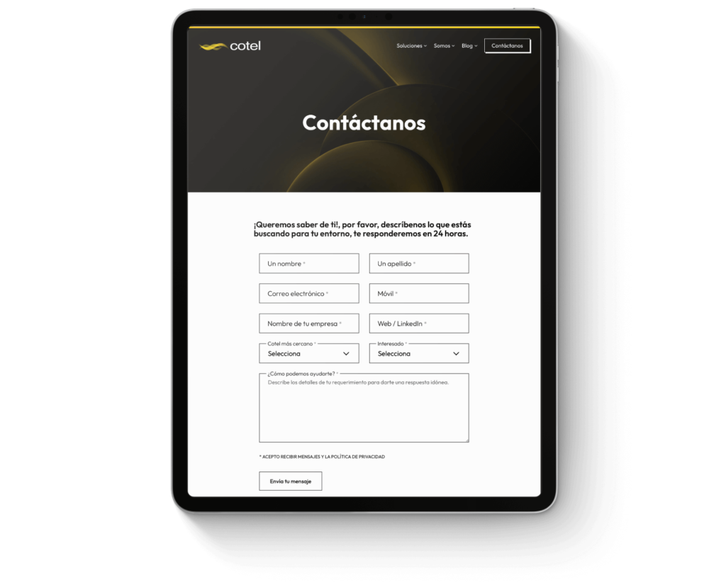Cotel · Contacto